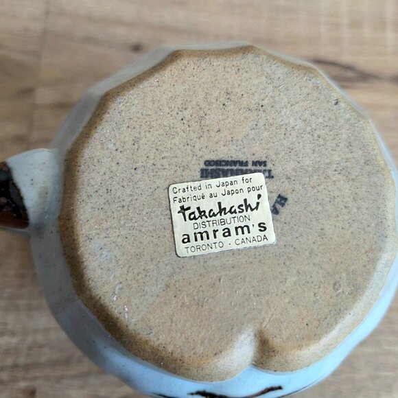 Vintage 70s Takahashi Cat Coffee Stoneware mug Hand Crafted in Japan. - Picture 6 of 6